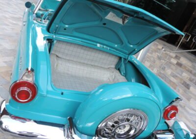 Blue 1956 Ford Thunderbird Trunk