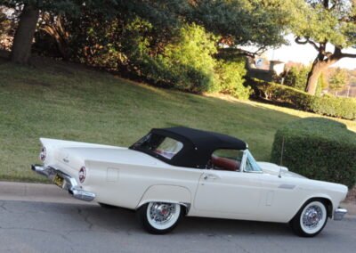 White 1957 Supercharged Thunderbird For Sale