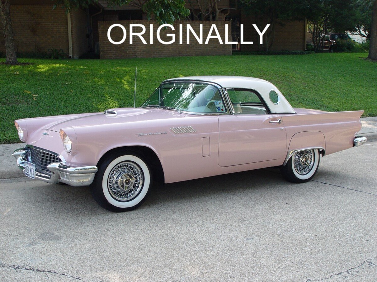 1a-1957 Torch Red Thunderbird For Sale-DSC09100 1957 Sea Spray Green E Bird